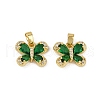 Brass Micro Pave Cubic Zirconia Charms KK-N254-229G-01-1