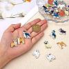 24Pcs 12 Style Rack Plating Brass Enamel Pendants ENAM-SZ0002-80-3