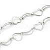 201 Stainless Steel Moon & Heart Link Chains CHS-F015-02P-1-1