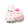 Lovely Rabbit Opaque Resin Decoden Cabochons RESI-B012-03B-1