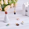 6Pcs 6 Styles Natural & Synthetic Gemstone Brass Pendants G-SZ0002-11-5