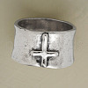 Cross Pattern Alloy Finger Rings FS-WG6D053-04-3