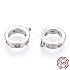 Rhodium Plated 925 Sterling Silver Micro Pave Cubic Zirconia Charms STER-T004-31P-4