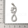 304 Stainless Steel Pendants STAS-O005-08P-3