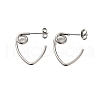 304 Stainless Steel knot Stud Earrings for Women EJEW-M020-08P-1