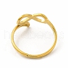 Ion Plating(IP) 304 Stainless Steel Hollow Out Infinity Finger Ring for Women RJEW-B027-14G-3