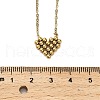 304 Stainless Steel Cluster Heart Pendant Necklaces for Women Men NJEW-Q028-11G-3