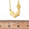 925 Sterling Silver Pave Clear Cubic Zirconia Heart Pendant Necklaces for Women NJEW-D315-04G-5