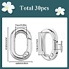 SUNNYCLUE 30Pcs Zinc Alloy Spring Gate Rings FIND-SC0010-83B-2