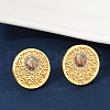 304 Stainless Steel Rhinestone Stud Earrings EJEW-Z089-22G-3