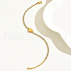 Elegant Heart Stainless Steel Rhinestone Cup Chains Sparkling Bracelets for Women's Daily Party ZW4725-4