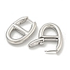 Brass Hoop Earrings EJEW-L211-011G-P-2