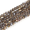 Transparent Electroplate Glass Beads Strands EGLA-A039-T3mm-B30-1