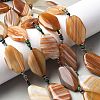 Natural Banded Agate/Striped Agate Beads Strands G-G196-A01-01-1
