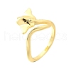 Brass Cuff Rings for Women RJEW-F184-08A-G-2