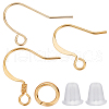 CREATCABIN 150Pcs 3 Style Brass Earring Hooks KK-CN0001-72-1