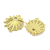 Rack Plating Brass Pave Clear Cubic Zirconia Star Connector Links KK-B091-38G-2