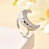 Brass Cuff Rings for Women RJEW-Q008-07A-P-1