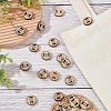 BENECREAT Undyed Wood Connectors Charms WOOD-BC0001-05-5