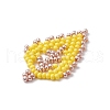 Seed Beads Beaded Charms PALLOY-MZ00285-03-4