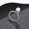 Heart Clover Brass Micro Pave Cubic Zirconia Cuff Bangles & Rings Sets for Women SJEW-R002-02P-01-3