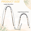 DELORIGIN 2Pcs 2 Style Imitation Leather Bag Handles DIY-DR0001-25C-2