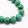 Dyed Synthetic Turquoise Gemstone Bead Strands TURQ-R032-8mm-XSS10-2
