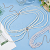 2Pcs 2 Styles Multi Layered ABS Plastic Pearl Beaded Chain Belts AJEW-FG0004-01-5