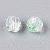 Transparent Spray Painted Glass Beads EGLA-N018-4mm-04-3