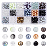 WADORN 540Pcs 18 Style Baking Painted Pearlized & Opaque & Transparent Glass Beads EGLA-WR0001-03-1