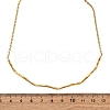 304 Stainless Steel Wave Shape Link Chain Necklaces for Women NJEW-S439-08G-5