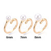 Brass Cuff Ring Settings KK-T076-41G-4
