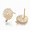 Brass Stud Earring Findings X-KK-S348-356-2