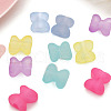Rubberized Style Transparent Acrylic Beads OACR-K008-17-1