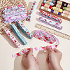 WADORN 40 Yards 10 Styles Flat Flower Printed Polyester Elastic Cord OCOR-WR0001-48-3