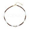 Natural Mixed Gemstone & Pearl & Opalite Beaded Necklace for Women NJEW-JN03977-4