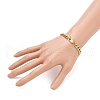 Woman's 304 Stainless Steel Cuban Link Chain Bracelets BJEW-JB05611-01-3
