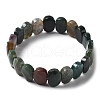 Natural Indian Agate Beaded Stretch Bracelet G-E010-01-02-1