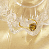 Stainless Steel Micro Pave Cubic Zirconia Open Cuff Rings for Women OE2673-1-1