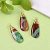 Natural Brazilian Agate Pendants PALLOY-JF01324-02-2