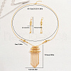 Elegant Brass Geometric Earrings & Necklace Sets for Women's Party Date IK8887-5