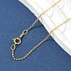 Brass Rolo Chain Necklaces for Women Men NJEW-Z068-09G-3