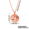 Exquisite Brass Pave Colorful Cubic Zirconia Tree of Life Pendant Necklaces for Women AE4666-6