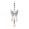 Alloy Hollow Butterfly Pendant Decoration HJEW-TA00227-1