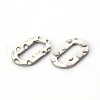 Non-Tarnish Hammered 201 Stainless Steel Linking Rings STAS-T052-16P-2