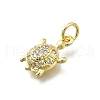 Brass Micro Pave Cubic Zirconia Pendants KK-K400-41G-2