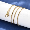 304 Stainless Steel Snake Chain Necklace Making STAS-P045-18G-2