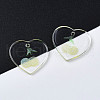 Transparent Resin Pendants RESI-N030-002B-4