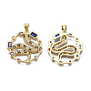 Brass Micro Pave 
Cubic Zirconia Pendants ZIRC-N039-229-2