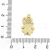 Brass Micro Pave Clear Cubic Zirconia Girl Connector Charms KK-I723-22G-3